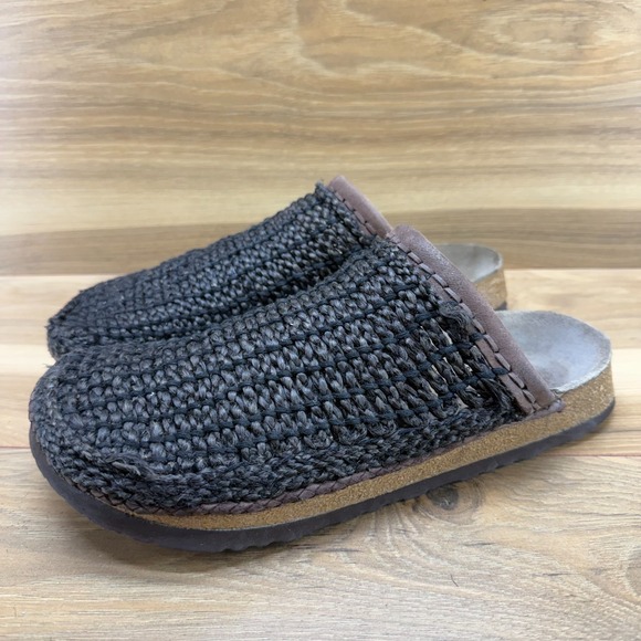 Birkenstock Betula Kenia Straw Jute Clogs 9 N EU 40 Mahogany Brown Mules - Picture 1 of 10